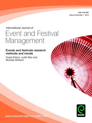 cover image of International Journal of Event and Festival Management, Volume 4, Issue 1